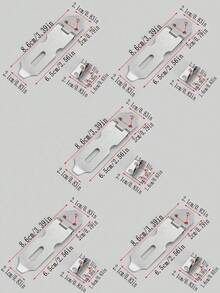 1 件/5 件不锈钢折叠行李锁夹，加强型防盗锁扣