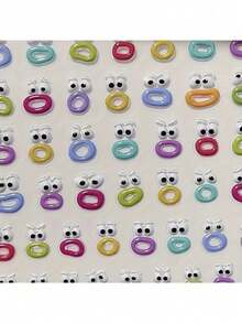 1 Stück interessante Nagelkunst Aufkleber, süße 3D Gelsticker für Scrapbooking, Aufkleber für Wasserflaschen