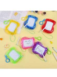 6 Stücke Mini magnetische Zeichenbretter für Kinder, Rucksack und Schlüsselanhänger Memoboard, löschbare Kritzel- und Malbretter, Geschenke und Geschenktüten-Füller für Jungs und Mädchen zu Geburtstagen, Rückkehr zur Schule, Abschlussfeier, Valentinstag, Valentinstag-Hochzeit, Geburtstagskombination Farben zufällig