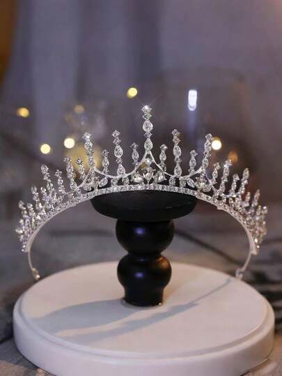 生日皇冠头饰，公主风高端新娘婚礼皇冠，水钻发箍，派对配饰，情人节配饰
