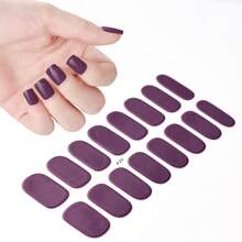 16 pièces de bandes d'ongles en gel nude, autocollantes semi-durcies couvrant tout l'ongle, nécessitent un durcissement à la lampe, tiennent 14 jours, effet paillettes, fournitures de nail art pour dames, faciles à utiliser, accessoires pour ongles