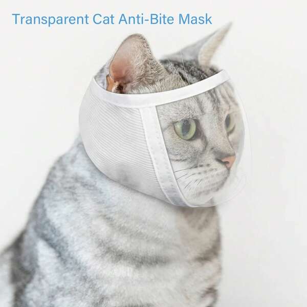 Pet Cat Bag Grooming Tool With Transparent Mouth And Nose Mask, Effective Anti-Biting Cat Nail Clipper Auxiliary Tools