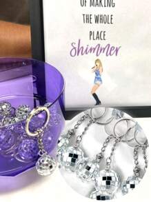 5/10/20pcs Sparkling Mini Disco Ball Pendant Key Chain Charms Set, Glitter Bag Accessories For Party Decoration, Multipurpose Phone Charm, Backpack Handbag Car Key Earphone Box Decor, Party Favor Gifts For Guests, Suitable For Retro Party Disco Theme, Concerts, Weddings, Graduations, Anniversaries, Christmas Tree Decorations, Thanksgiving Small Gifts