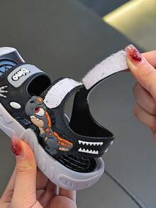 2025夏季新款防滑透气时尚酷炫恐龙沙滩户外度假儿童运动凉鞋 - 灰色 - 查看 4