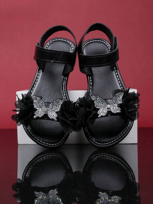 Mädchen Sandalen mit koreanischem Prinzessinnen Soft-Bottom Schmetterlings Design, Kindermode aus Korea