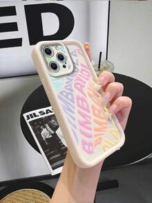 1 件字母设计手机壳，带镜头保护，防震，柔软 TPU，适用于 Apple 16、15、14、13、12、11、Pro Max、Mini、XR、XS、X、7、8、Plus