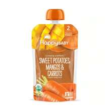 Happy Organics Clearly Crafted Stage 2 Sweet Potatoes, Mangos & Carrots - 4oz