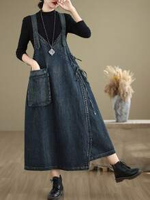 Plus Size Dresses - Blue - View 5