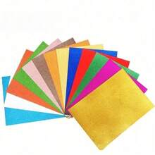 1 pacote com 30 folhas de papel glitter tamanho A4 250 g/m², adequado para artesanato infantil, material escolar com glitter que não solta, volta às aulas