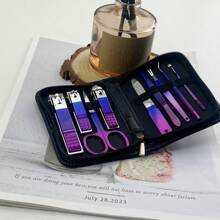 1 Set Stainless Steel Set - Modern Style Nail Clipper Set, Suitable For Travel And Beauty Care - Beauty Tools With Straight Blades, Nail Files, Scissors.