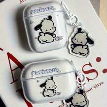 Sanrio Cute Sanrio Pochacco Transparent Earphone Protective Case For AirPods 1/2 Pro 2 4 - Wireless Earphone Case, Cartoon Soft Silicone Case With Pendant
