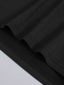 Women's T-Shirt,Summer Outfit,Streetwear, 100% Cotton Top Oversized,Must-Have - 黑色 - 查看 6