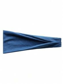 Băng đô Bandana nữ 1 chiếc Băng đô thấm mồ hôi thể thao, Băng đô chạy bộ thể dục Băng đô Turban Băng đô thấm mồ hôi Phụ kiện tóc thời trang Băng đô cài tóc mùa thu đông cho trang phục du lịch Khăn quàng cổ thanh lịch cho phụ nữ - Hải quân - Xem 2