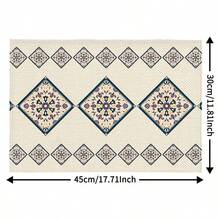 1/2/4/6/8pcs Digital Printed Placemats, Bohemian Pattern Printed Placemats For Dining Table Decor, Suitable For Daily Use, Festivals, Parties, Birthdays, Weddings, Dinners, Kitchen & Dining Room - Multicolor - View 4