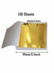100 pezzi Confezione conveniente di carta per artigianato con foil d'oro, ideale per bricolage, scrapbooking, decorazione domestica, forniture scolastiche, di ritorno a scuola