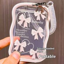 1pc Bow Photo Holder - Safely Hold Multiple Cards, Ideal Kpop Idol Photo Card, Multi-Functional Design Credit Card, Public Transportation Card, Student Card, Etc.! Return To School,School Supplies,Back To School