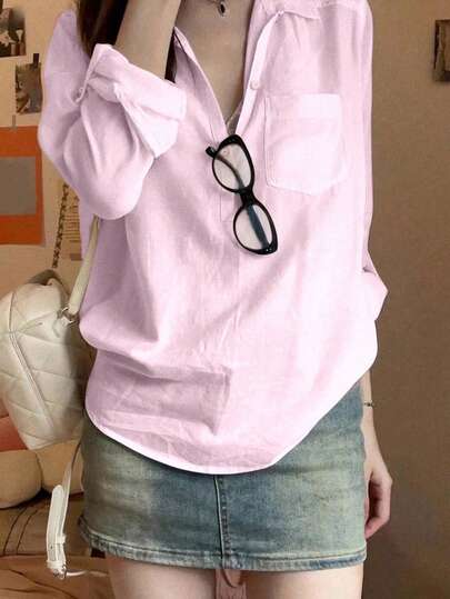 French Style White Long Sleeve Lightweight Sun Protection Blouse, Chic & Sophisticated Women Summer New Arrivals