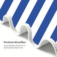 منشفة شاطئ رقيقة جداً وسريعة الجفاف ذات خطوط، مقاومة للرمال وعالية الامتصاصية من خليط البوليستر، مناسبة للسباحة والتخييم والاستحمام، ضروريات السفر واكسسوارات السفر وضروريات الشاطئ