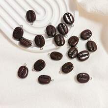 10pcs/20pcs Artificial Coffee Bean Shaped Beads Suitable For DIY Jewelry Making Pendants, Earrings, Necklaces, Bracelets, Keychains, Bag Charms, Resin Crafts - Multicolor - View 3