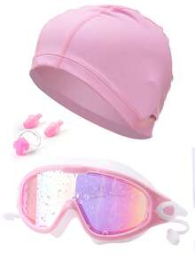 SHENYU (5pcs/Set) 1pc Swimming Goggles, 1pc Swimming Cap, 1pc Nose Clip, 2pcs Earplugs Swimming Equipment Set, Beach Essentials, Beach Accessories, Pool Float