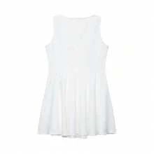Vestito corto con balze senza maniche, stile swing, per donna primavera, marchio DEEKA