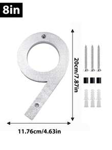 Números de dirección modernos en 3D, negros e impermeables - Placas de puerta exteriores de fácil instalación para el hogar, el garaje y el buzón, de 8" | Plástico resistente, resistente a la intemperie, fácil instalación, decoración moderna del hogar, señalización resistente a la intemperie | Placas de dirección modernas | Números resistentes a la intemperie, decoración de pared exterior