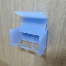 Toothbrush Holder Wall Mounted With Cover For Bathroom, 2 Slots Toothbrush Storage Organizer For Shower, Self Adhesive Toothbrush Hanger Rack For Dorm, Cabinet (White) - 藍色 - 查看 6