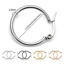 10 Stücke Gold/Silber Edelstahl offene Ohrringe Kreis 15 20 25 40mm Ohrringösen Basis für Ohrring Schmuckherstellung Komponenten zum Selbermachen