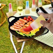 1pc Silicone Basting Brush With Oil Dispenser: , Perfect For Barbecue And Baking, Kitchen Essential - Multicolor - View 11