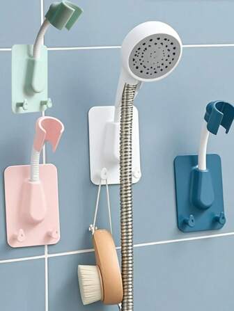 New Multifunctional Stand Hook Universal Adjustable Rotary Shower Rack Hook Bathroom Tissue Storage Tool Shower Fixing Hook Bathroom Shower Accessories