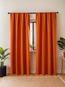 2 paneles de cortina de unicolor, oscurecimiento total, sencillo y fresco - Multicolor - Ver 10