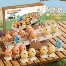 Cognitive Development Balance Exercise Cute Chicken Sitting In Order Children's Growth Educational Desktop Game Parent-Child Interaction Kindergarten Logic Thinking Pass The Balance