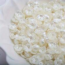 200 piezas de cuentas de flor de acrílico para hacer joyería DIY - Cuentas de pétalos florales transparentes para pulseras, collares y manualidades