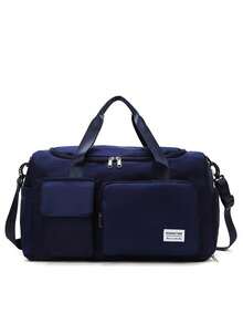 1pc Women Personalized Sports Gym Bag, Multi-Function Travel Duffel Bag With Shoe Compartment & Wet Dry Pocket, Fashionable Versatile Shoulder Bag, Large Capacity Multi-Pocket Storage Bag, Luggage Strap, Embroidered Custom Name/Initial,All-Purpose,Large Capacity,Versatile,Multifunction,Colorful,Cute,Adorable,Contracted,Funny,Kawaii,Y2K,Minimalist,Commuting,Business Casual,Basics,Custom,Personalized,Unique,Customized,Ideal Gifts For Him,Ideal Gifts For Her,Her,Family,Friends,Girlfriend,For Anniversaries,For Birthdays,For Holiday/ Vacation,For Outdoors/Outings/Travel/Hiking/Stadium/Sports/Climbing,For Business/Commute/Work/Office,New Year Glamour ,Travel Organizer - Multicolor - View 25