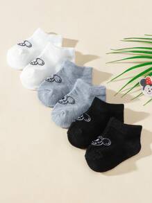 6 pares de calcetines cortos para el tobillo con estampado de Mickey Mouse para niños