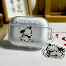 Sanrio Cute Sanrio Pochacco Transparent Earphone Protective Case For AirPods 1/2 Pro 2 4 - Wireless Earphone Case, Cartoon Soft Silicone Case With Pendant