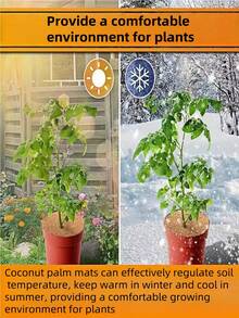 Felpudos de fibra de coco a medida, antidesizantes y con recubrimiento de plástico - Felpudos de jardín anti-retención de tierra para plantas de interior y exterior, suministro directo de fábrica con diseño recortable a medida (30x30cm, 40x40cm, 50x50cm)