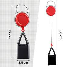 6pcs Retractable Lanyards, Lighter Anti-Lost String, Carabiner Keychain Lighter Holders, Classic Lighter Covers, Lighter Storage Bags Compatible With Various Lighter Sizes - Multicolor - View 2