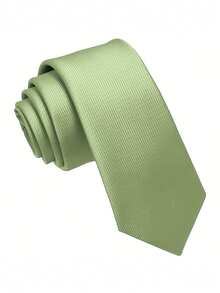 1pc Men's Plain Tie, Diagonal Grooved Formal Business Necktie, (8cm Wide) Men Necktie