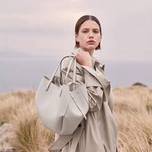 Men Tote Bags - Large White Chalk - View 1