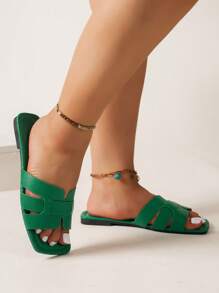 Wide Fit Women Summer Casual Strap Embossed Classic Pink Comfortable Non-Slip Flat Sandals, Suitable For Holiday And Daily Wear