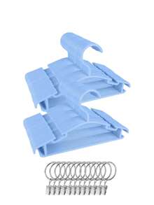 10/20pcs Infant/Toddler Plastic Hangers With Metal Clips, Clothes Storage Rack For Kids - Multicolor - View 11
