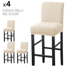 Fundas elásticas para taburetes de bar, cubiertas lavables para respaldo de sillas de barra, funda de asiento con parte inferior elástica para cubrir taburetes altos de bar