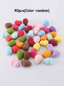 (40pcs/20pcs/5pcs, Random Style/Color) Mini Makeup Sponge Blender, Dry & Wet Use, Makeup Puff Powder Puff Set - Multicolor - View 11