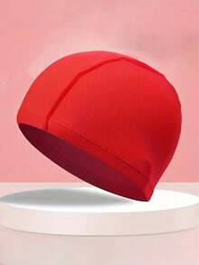 1 pieza Gorro de natación de alta elasticidad, de uso universal para adultos, de unicolor y estampado, empaquetado individualmente en cartón, esencial para la playa, accesorio de playa, flotador de piscina