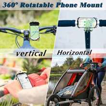 1 pièce Support de smartphone en silicone pour vélo à installation rapide à 1%, type rotatif à 360°, support anti-chute, accessoire multifonctionnel de navigation extérieure pour vélo, VTT, chariot de courses, véhicule électrique, moto, etc.