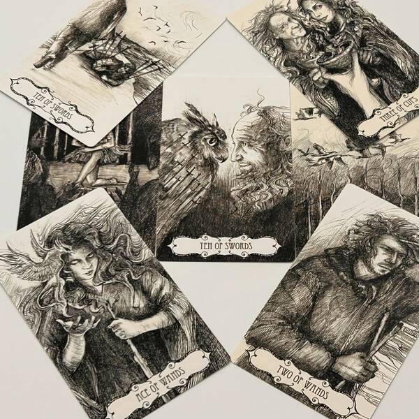 Standard Abyss Tarot Cards, Paper Material, Suitable For Outdoor Recreation And Divination Parties