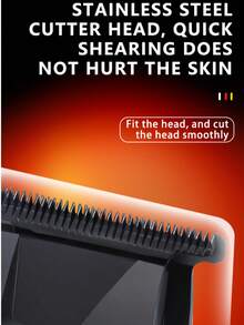 Kemei KM-037 Cordless Barber Hair Clippers For Men Professional,R TYPE BLADE,2 Speed,LED Display,Beard Hair Trimmer For Men,Men Barber Hair Clippers,Hair Cutting Tools Kit,Electric Razor Beard Shavers Gift For Men,USB Type-C - Multicolor - View 7