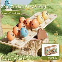 Cognitive Development Balance Exercise Cute Chicken Sitting In Order Children's Growth Educational Desktop Game Parent-Child Interaction Kindergarten Logic Thinking Pass The Balance