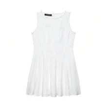 Vestito corto con balze senza maniche, stile swing, per donna primavera, marchio DEEKA